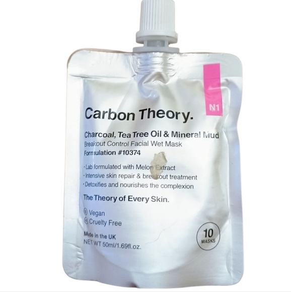 Carbon Theory Other - Carbon Theory Tea Tree Charcoal Face Mask Mineral Mud Breakout Control 50ml